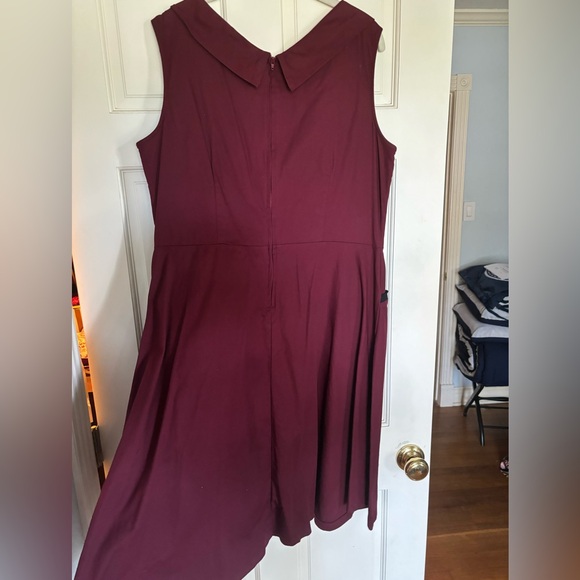 Lindy Bop: Ophelia in Wine (with pockets!) sz 16 - Picture 5 of 7